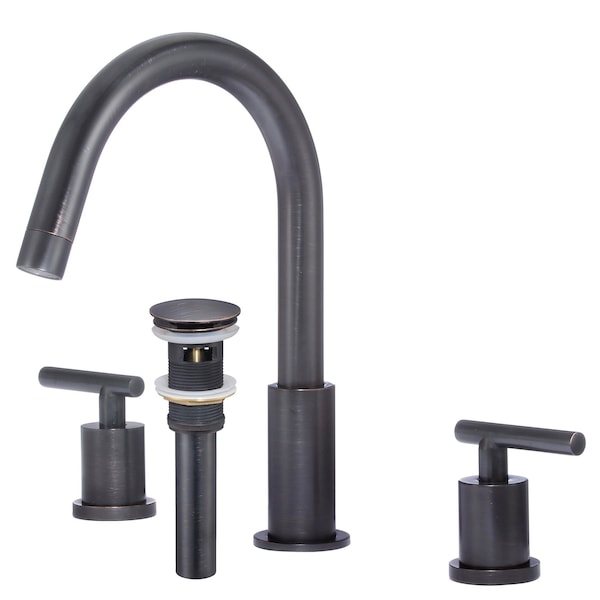 Novatto WALTZ Widespread 2-Handle Lavatory Faucet in Oil Rubbed Bronze with Drain NBF-112ORB-PUD - main